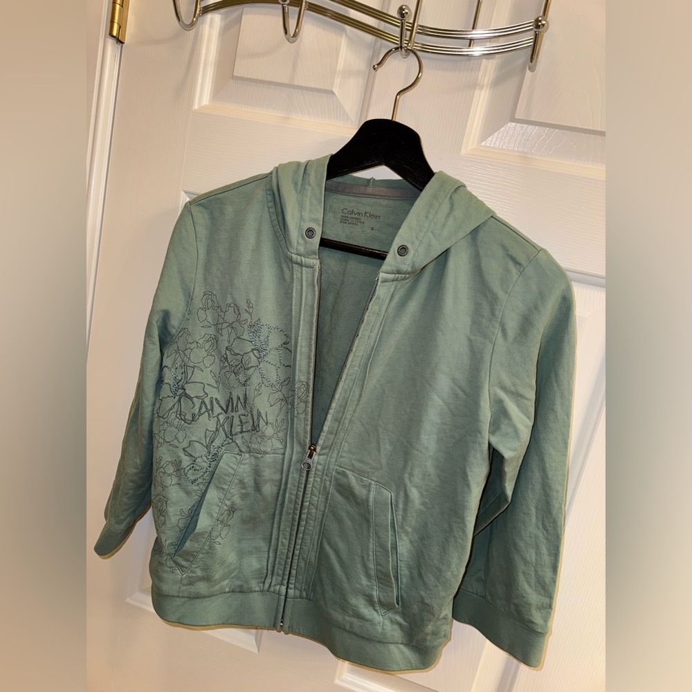 Calvin Klein Women’s Zip-Up Hoodie Jacket, Y2K Vintage - Size Small - Picture 3 of 9
